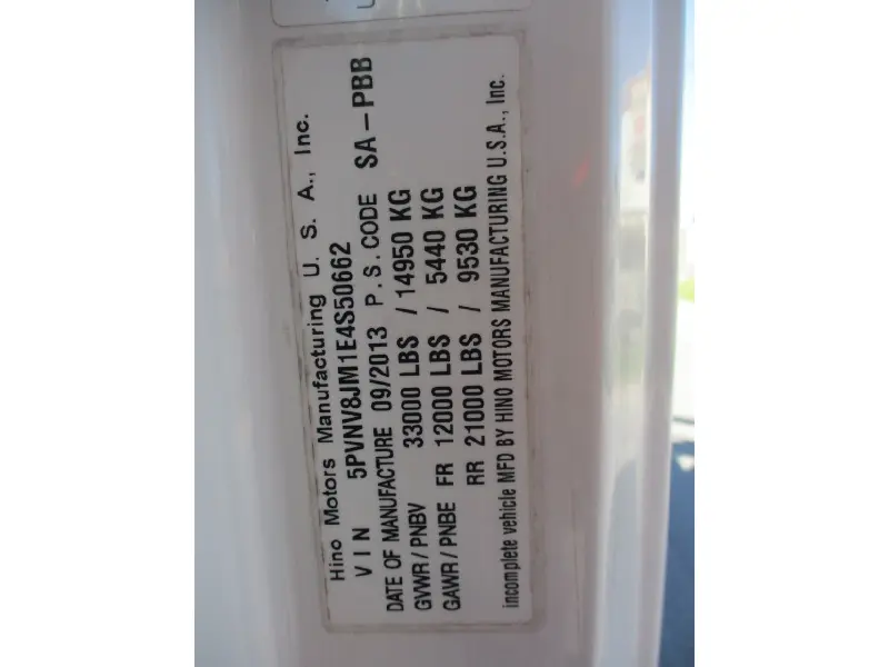 2014 HINO 338