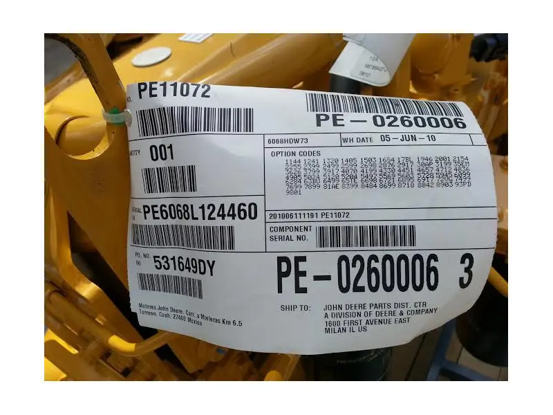 JOHN DEERE 6068HDW73