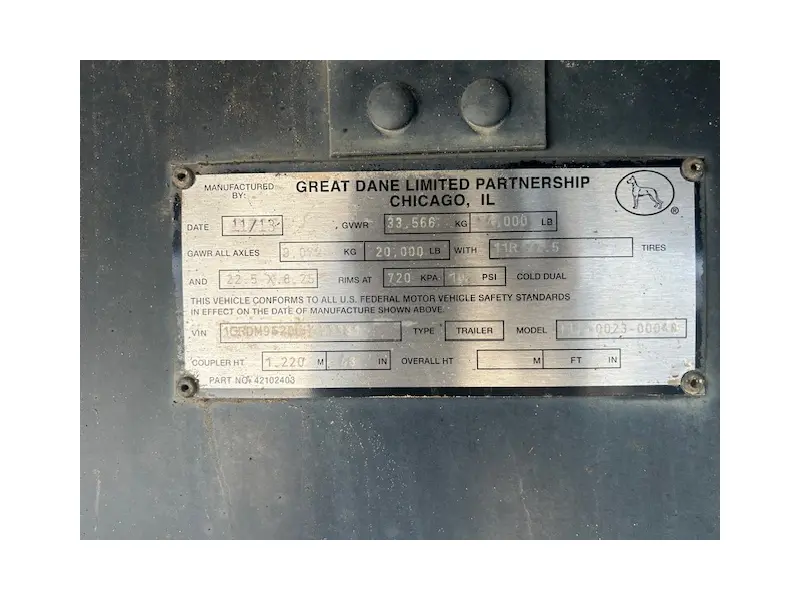 2014 GREAT DANE FLATBED