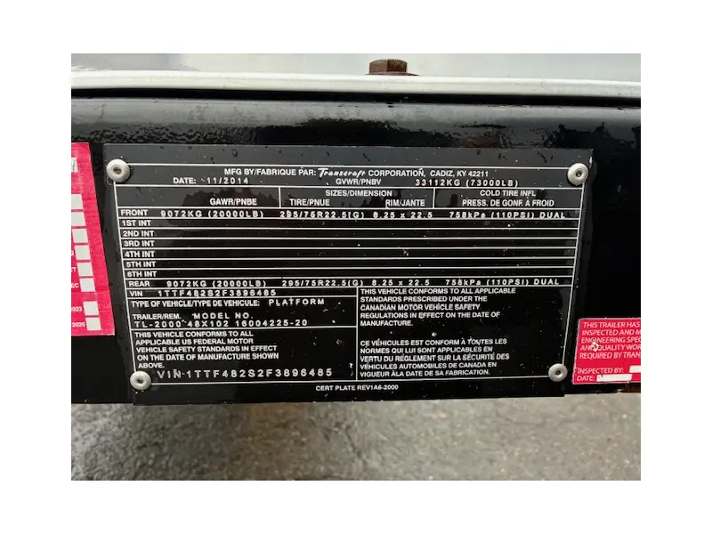 2015 TRANSCRAFT TL 2000