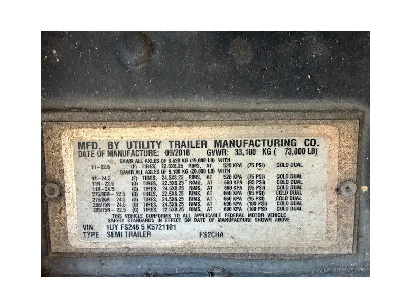 2019 UTILITY FLATBED TRAILER