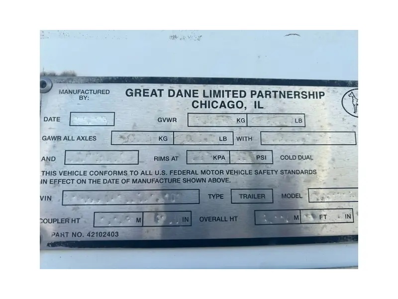 2013 GREAT DANE 53 X 102