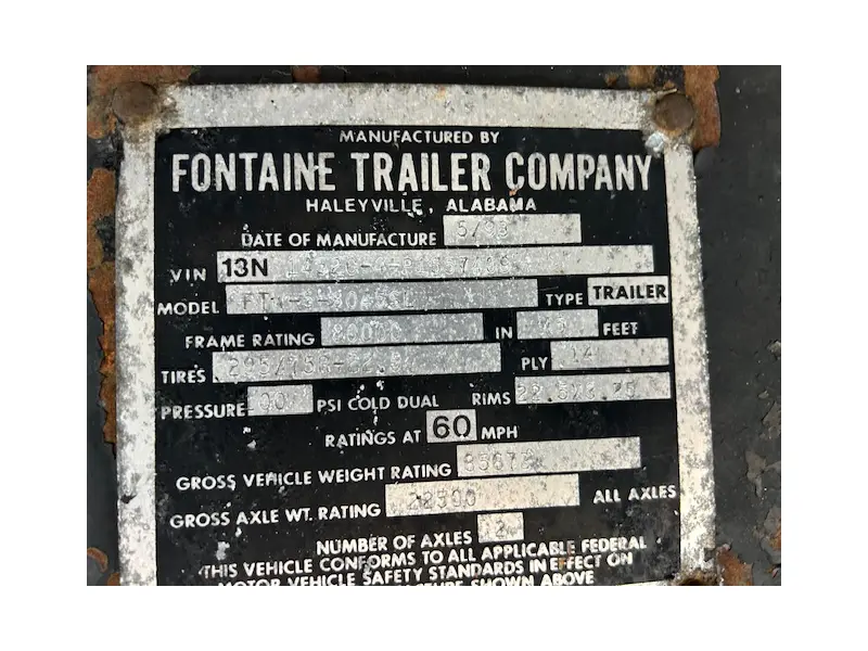 1993 FONTAINE 45' FLATBED